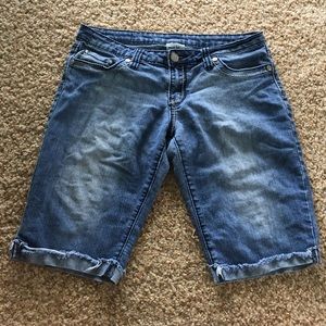 True Bliss Bermuda style jean shorts